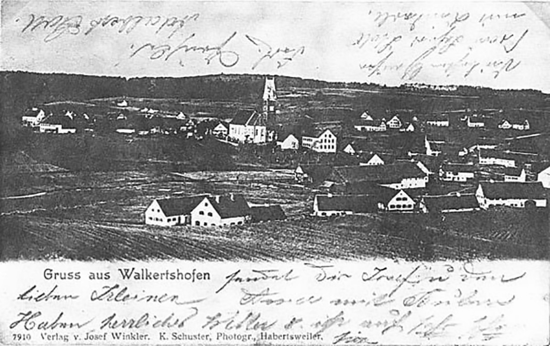 alte Dorfansicht von Walkertshofen